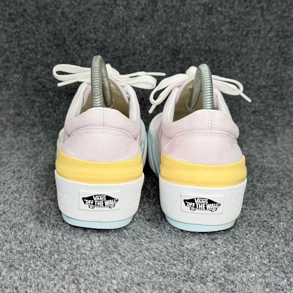 Vans Era Stacked Paltform‎ Sneakers Women's 9.5 Pink Blue Yellow Low Lace Retro - Picture 6 of 12